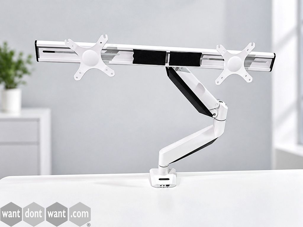 Used DUO double monitor arms with gas spring hovering system