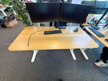 Used 1600mm electric height adjustable desk 