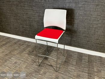Used 750mm Verco bar stool with red seat 