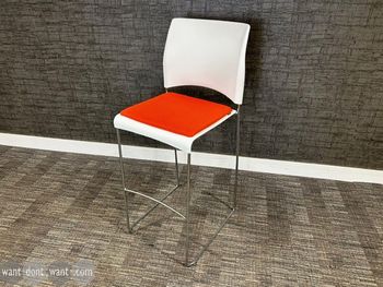 Used 750mm Verco bar stool with orange seat 