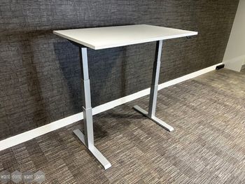 Used 1200mm Senator electric height adjustable desk with light grey top 