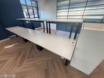Used 1400mm electric height adjustable desk 