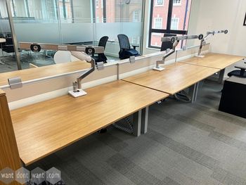 Used 1600mm Bene back to back bench desks