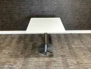 Used Allermuir 740mmm white square tables 
