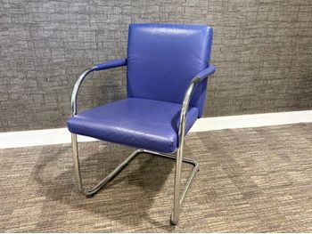 Used Vitra leather stacking chairs