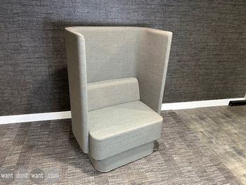 Used Naughtone Pullman chair in dark green
