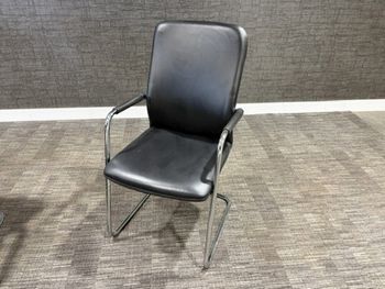 Used Senator black cantilever meeting chairs