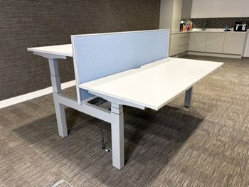 Used Senator back to back height adjustable 1800mm desks