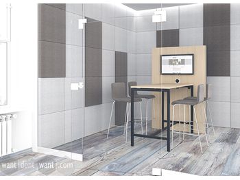 Brand New Media Wall with High Table