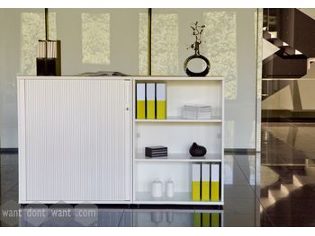 Side tambour door cupboard with lock only.