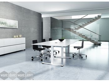 Brand New 2800mm Boardroom Table with Power & Cable Tray Included