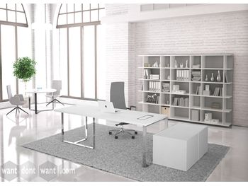 Brand New Executive Desks with 36mm Tops and Slim Steel Frame