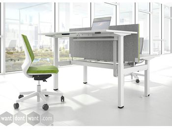 Electric Back-To-Back Sit/Stand Height Adjustable Desks 