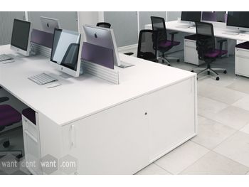 Brand New Desk End Sliding Door Storage Cupboards