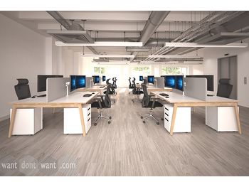 Brand New Solid Wooden Leg desk Range with MFC Tops