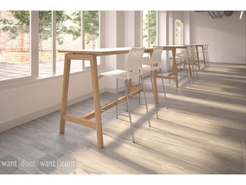 Brand New Solid Wooden Leg High Table with MFC Top