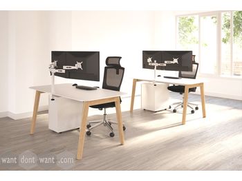 Brand New Solid Wooden Leg desk Range with MFC Tops
