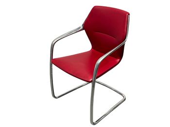 Refurbished Brunner Ray cantilever chair in Red leather