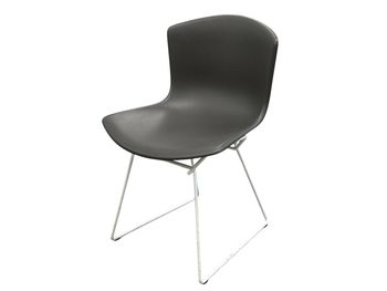 Refurbished Knoll Bertoia Plastic Side Chair in Medium Grey
