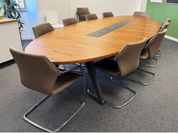 Refurbished 4100mm Studio Pro oval conference table 