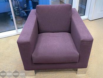 Used Minotti Pollock Armchair in purple