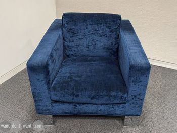 Used Minotti Pollock Armchair in blue