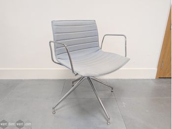 Used Arper chair in blueish grey