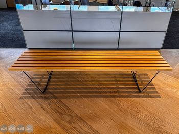 Refurbished Slatted Bench Robin Day for Twentytwentyone 