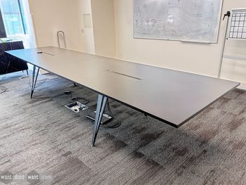 Used 4000mm meeting table with power