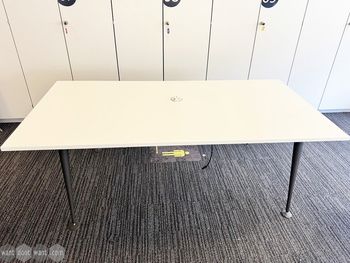 Used Herman Miller Abak white table with power