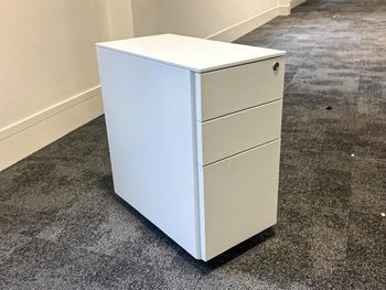Used white slimline pedestal