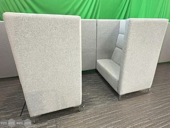 Used Frovi Huddle Cave 4-person meeting booths