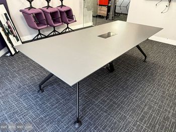 Used 2400mm Orangebox grey meeting table