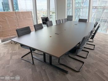 Used 3800mm meeting table with power
