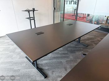 Used 2400mm folding meeting table with double power