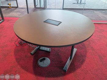 Used 1200mm dark grey meeting table