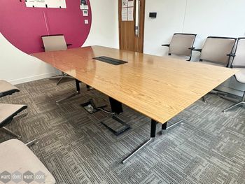 Used 2400mm Senator meeting table with central power