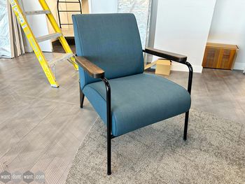 Used Vitra Jean Prouvé a Fauteuil de Salon chair in blue