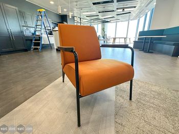 Used Vitra Jean Prouvé a Fauteuil de Salon chair in orange