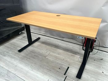 Used 1400mm sit stand desks with cable trays and grommet hole access