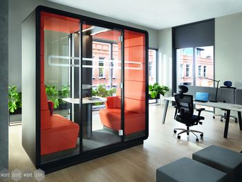 New Hush Meet S acoustic pod - rated class A per ISO 23351-1