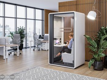 New Hush hybrid acoustic pod - rated class A per ISO 23351-1
