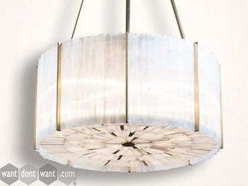 Never used STELLA Natural Selenite Crystal chandeliers 