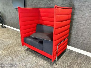 Used Vitra 'Alcove Work Highback' Chairs with Tablet