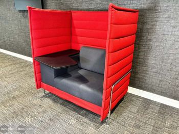 Used Vitra 'Alcove Work Highback' Chairs with Tablet