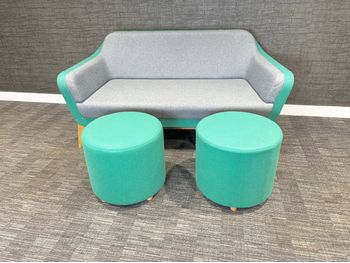 Used Poufs in green
