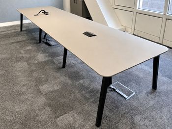 Used 4600mm meeting room table with power