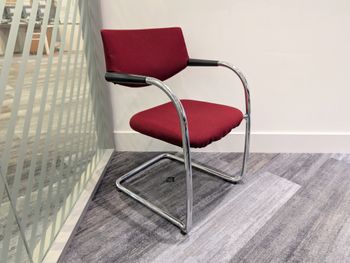 Used Vitra Visavis chairs with upholstered backs