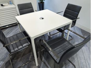 Used 800mm square table with central grommet