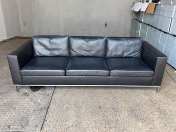 Used 2160mm Walter Knoll Foster 500 3-seater sofa in leather